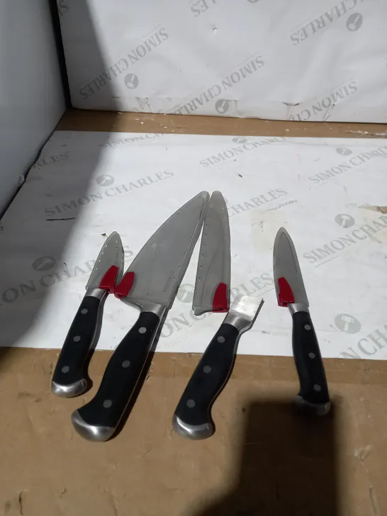 SABATIER 4 PIECE SET EDGEKEEPER SELF SHARPENING KNIVES