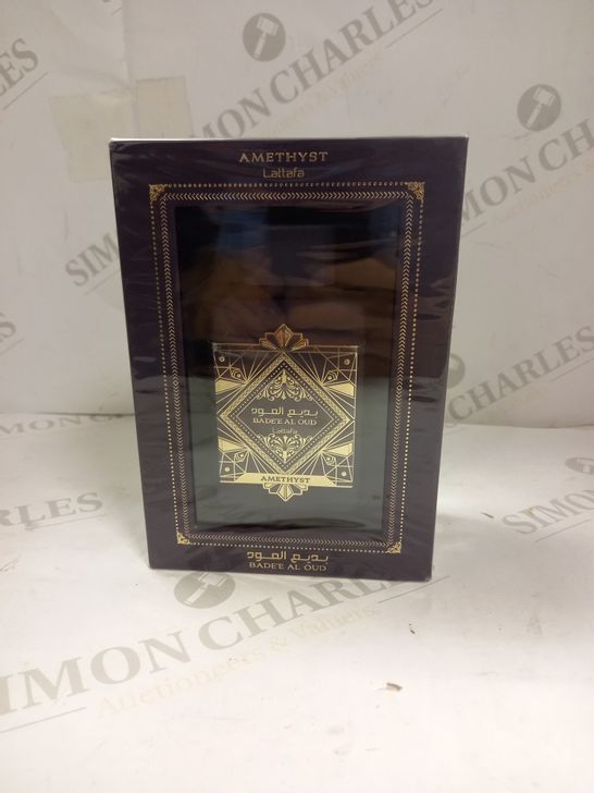 BOXED AND SEALED AMETHYST LATTAFA BADEE AL OUD EAU DE PARFUM 100ML