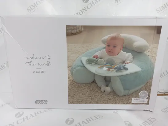 BOXED MAMAS & PAPAS SIT & PLAY - WELCOME TO THE WORLD BLUE