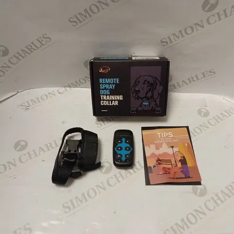 BOXED REMOTE SPRAY DOG TRAINING COLLAR WITH REMOTE CONTROL AND INSTRUCTIONS