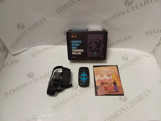 BOXED REMOTE SPRAY DOG TRAINING COLLAR WITH REMOTE CONTROL AND INSTRUCTIONS