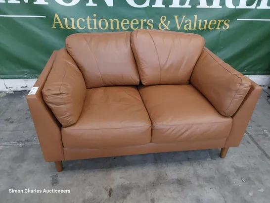 DESIGNER GRADE 1 2 SEATER TAN SOFA