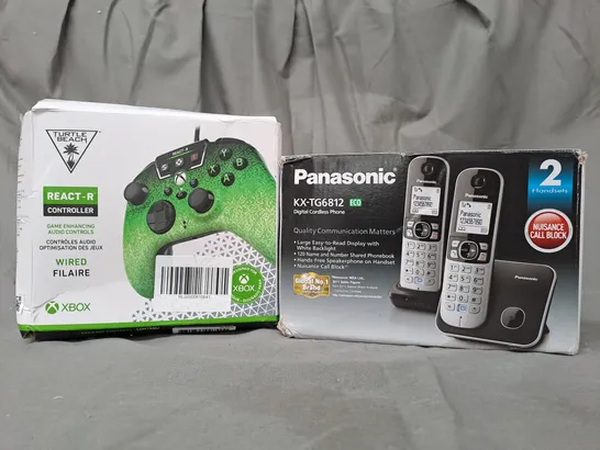 BOX OF APPROXIMATELY 20 ASSORTED ELECTRICAL ITEMS TO INCLUDE XBOX WIRED CONTROLLER, DIGITAL CORDLESS PHONE, ETC - COLLECTION ONLY