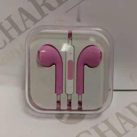 BOXED PINK WIRED EARBUDS WITH HEADPHONE JACK