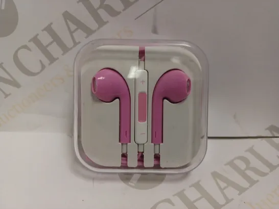 BOXED PINK WIRED EARBUDS WITH HEADPHONE JACK