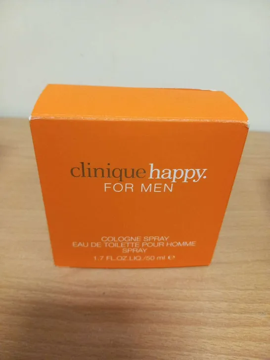 BOXED CLINIQUE HAPPY FOR MEN COLOGNE SPRAY EAU DE TOILETTE 50ML