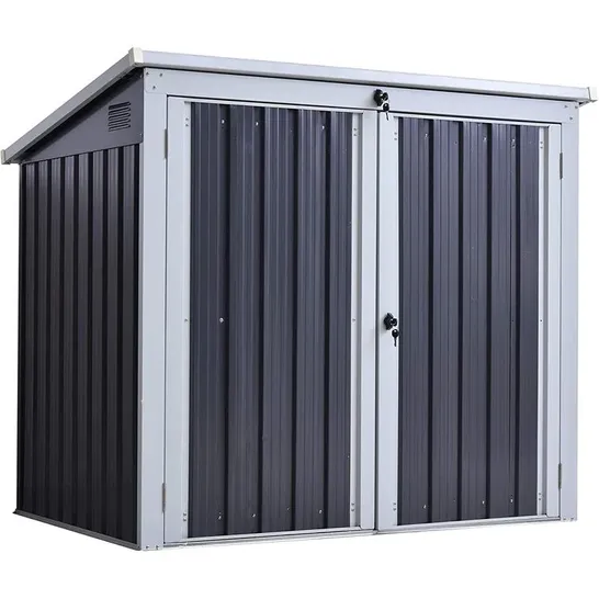 BOXED STORAGE 3FT W X 5FT D METAL GARDEN SHED (BOX 1 OF 2 ONLY)