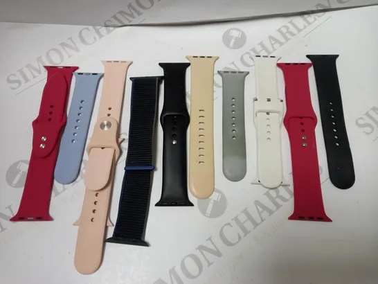 LARGE QUANTITY OF LOOSE ASSORTED APPLE WATCH STRAPS IN ASSORTED COLOURS	