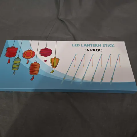 BOX OF APPROX 50 BOXED PACK OF 6 LED LANTERN STICKS - COLLECTION ONLY