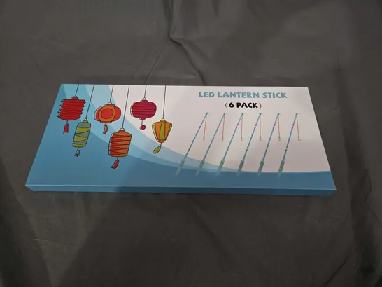 BOX OF APPROX 50 BOXED PACK OF 6 LED LANTERN STICKS - COLLECTION ONLY