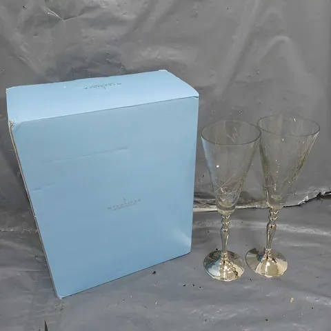 BOXED NEWBRIDE SILVERWARE PAIR OF GLASSES - COLLECTION ONLY