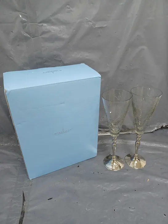 BOXED NEWBRIDE SILVERWARE PAIR OF GLASSES - COLLECTION ONLY