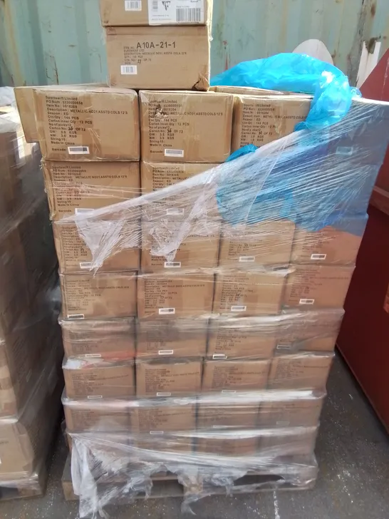 PALLET CONTAINING 132 BOXES OF BRAND NEW METALLIC NO 21 CONFETTI - 144 PIECES PER BOX / APPROX TOTAL 19,008