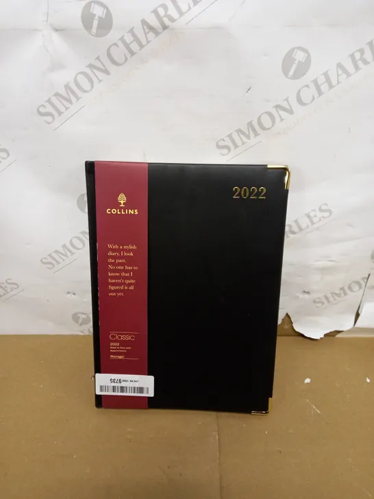 COLLINS CLASSIC MANAGER WEEK WITH APPOINTMENTS 2022 DIARY - BLACK