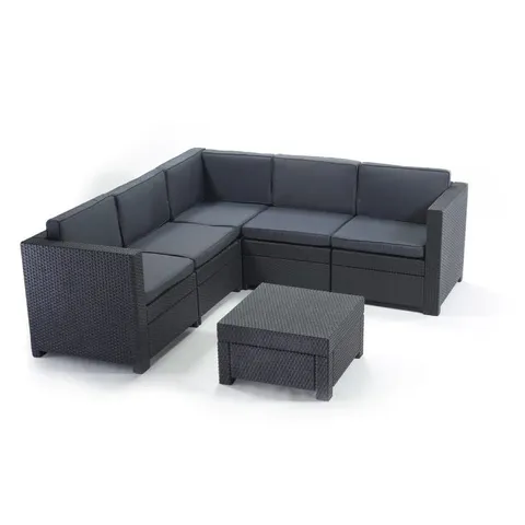 BOXED HOMEBASE NIA GARDEN CORNER SOFA SET (1 BOX)