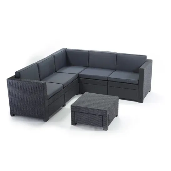 BOXED HOMEBASE NIA GARDEN CORNER SOFA SET (1 BOX)