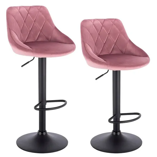 PAYNTER SWIVEL BAR STOOL UPHOLSTERY COLOUR: PINK