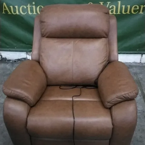 QUALITY BRITISH DESIGNED & MANUFACTURED G PLAN KINGSBURY POWER RECLINER CHAIR DALLAS TAN LEATHER