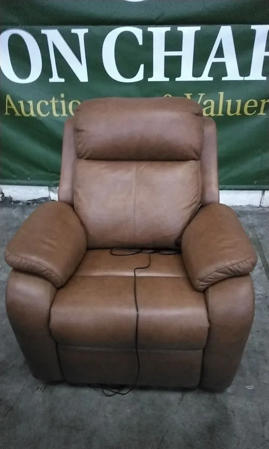 QUALITY BRITISH DESIGNED & MANUFACTURED G PLAN KINGSBURY POWER RECLINER CHAIR DALLAS TAN LEATHER