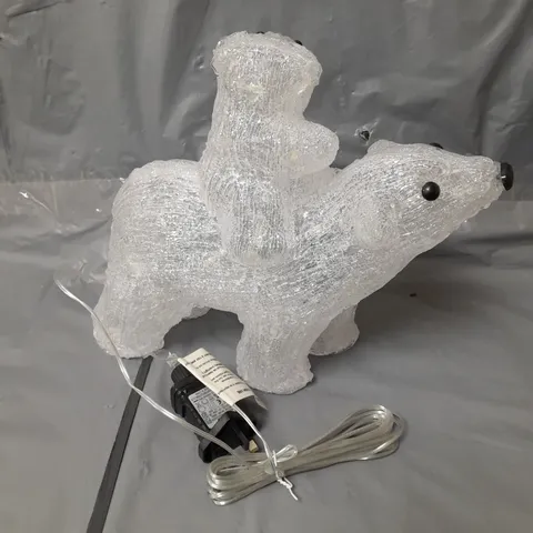 ACRYLIC MUMMY AND BABY POLAR BEAR OUTDOOR