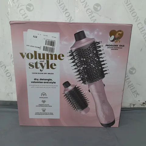 BOX OF 4 REVAMP VOLUME & STYLE 1200W BLOW DRY BRUSH 