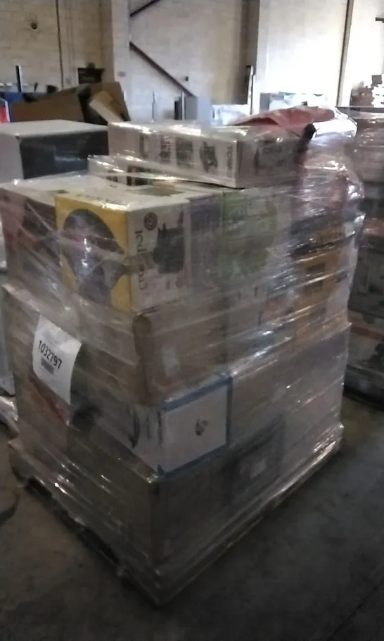 PALLET OF APPROXIMATELY 21 UNPROCESSED RAW RETURN HOUSEHOLD AND ELECTRICAL GOODS TO INCLUDE;