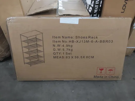 BOXED 15 PAIR SHOE RACK HALLWAY SHOE STORAGE UNIT (1 BOX)