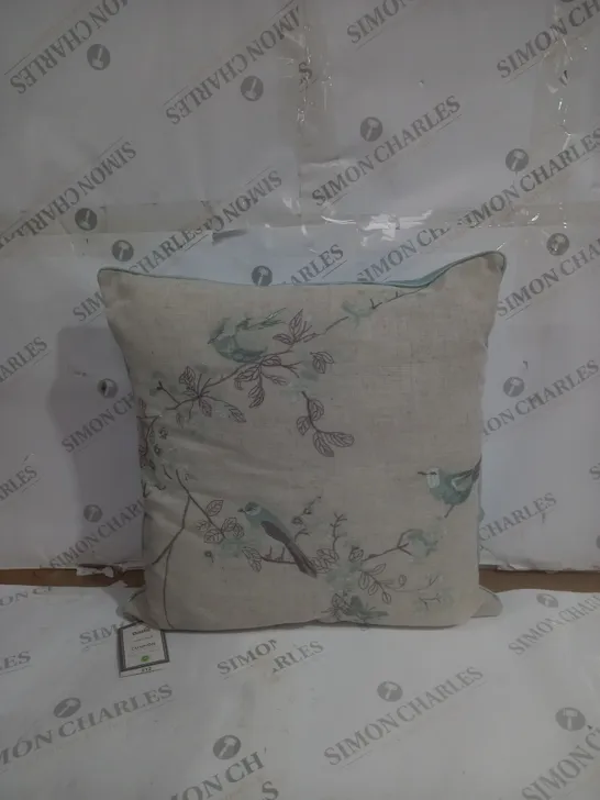 DUNELM EMBROIDERED CUSHION BEAUTIFUL BIRDS