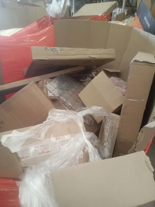 PALLET OF ASSORTED ITEMS INCLUDING RUSSELL HOBBS RICE COOKER, NAIL ACCESSORIES, CLOTHES RACK