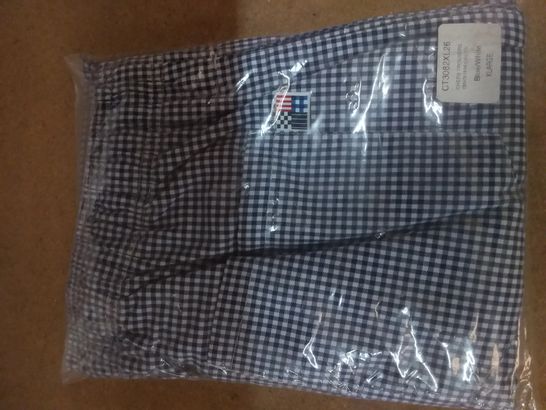 LOT OF 4 GINGHAM CHECK CHEFS TROUSERS BLUE/WHITE XLARGE