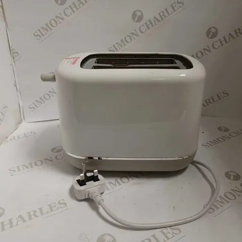 JOHN LEWIS WHITE PLASTIC TOASTER