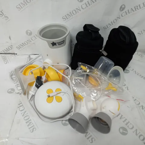 2 ITEMS TO INCLUDE MEDELA SWING MAXI BREAST PUMP AND TOMMEE TIPPEE EASIWARM BOTTLE WARMER