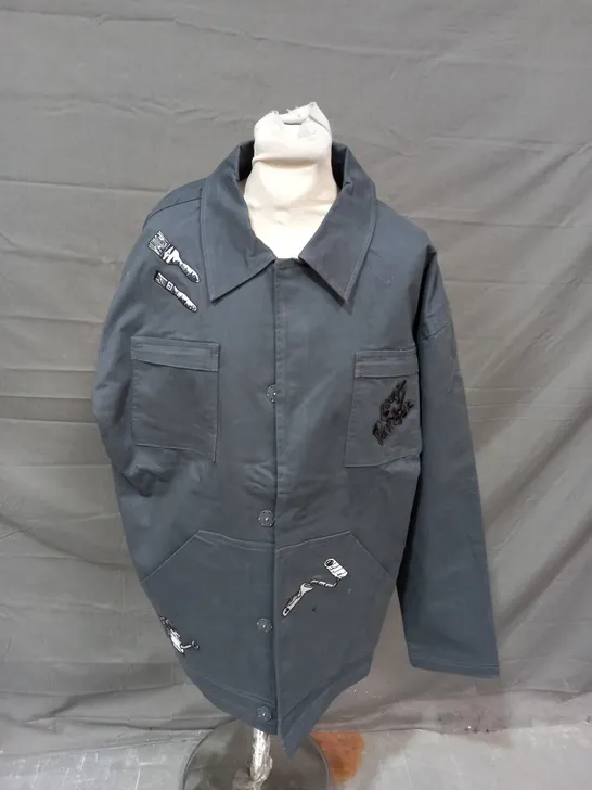 LOUIS VUITTON BLACK BUTTON UP JACKET - SIZE UNSPECIFIED 