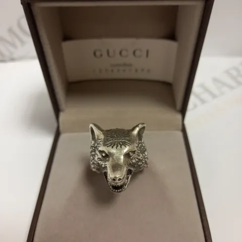 GUCCI ANGER FOREST STERLING SILVER RING - SIZE UNKNOWN