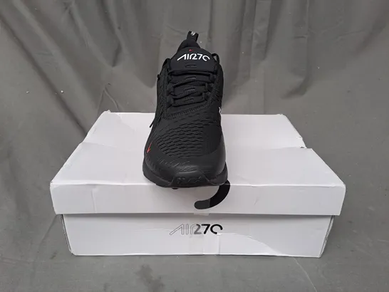 BOXED PAIR OF NIKE AIR MAX 270 SC SHOES IN BLACK/RED UK SIZE 9