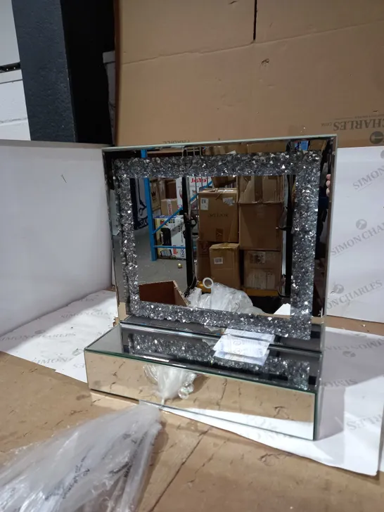 JULIEN MACDONALD LIGHT UP ENCAPSULATED CRYSTAL DRESSING TABLE MIRROR