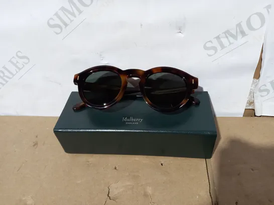 MULBERRY LONDON ROUND TORTOISE SHELL STYLE SUNGLASSES RRP £200