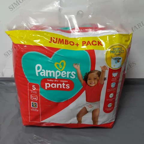 PAMPERS JUMBO PACK PULL UP PANTS SIZE 5 12-17KG 64 PANTS