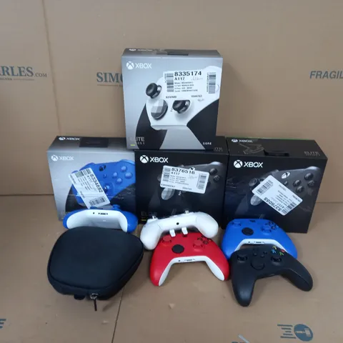 APPROXIMATELY 10 ASSORTED XBOX CONTROLLERS TO INCLUDE ELITE SERIES 2