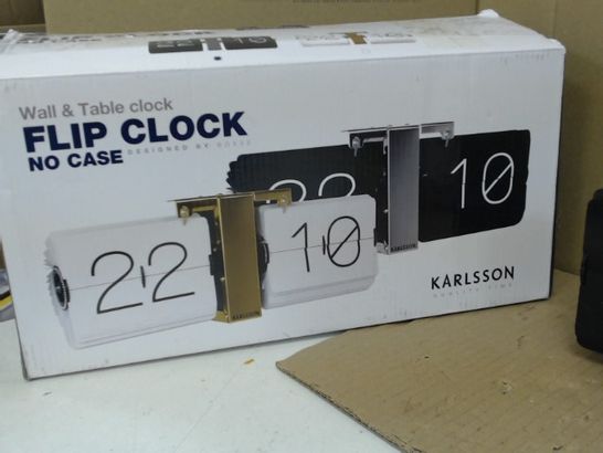 KARLSSON FLIP CLOCK WITH CHROME STAND 
