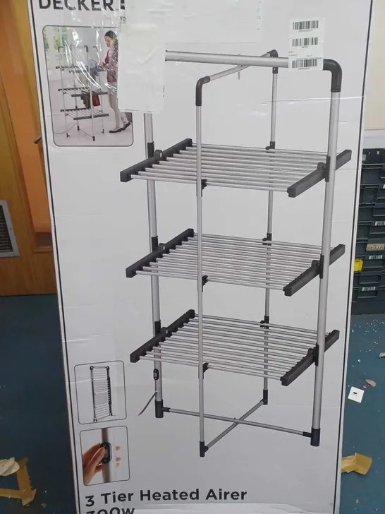 3 TIER BLACK + DECKER HEATED AIRER - CHROME (COLLECTION ONLY) RRP £139.99