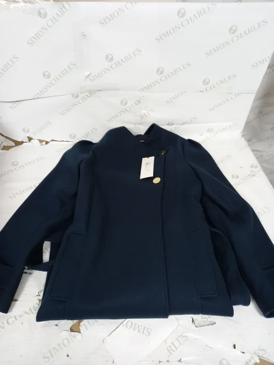 RIVER ISLAND NAVY ARISTCT TRENCH COAT UK 10