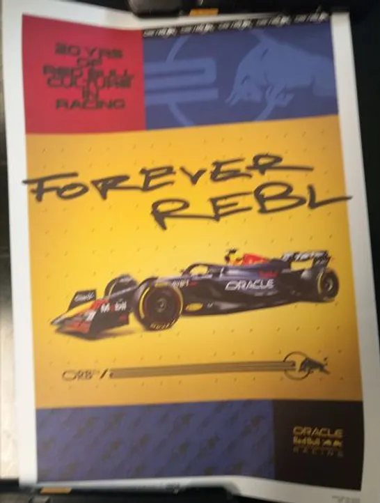 ORACLE RED BULL RACING RB20 FOREVER REBL LARGE DESIGN PRINT