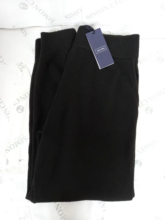 JACK WILLS KNITTED JOGGERS IN BLACK SIZE 16