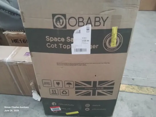 BOXED OBABY SPACE SAVER COT TOP CHANGER