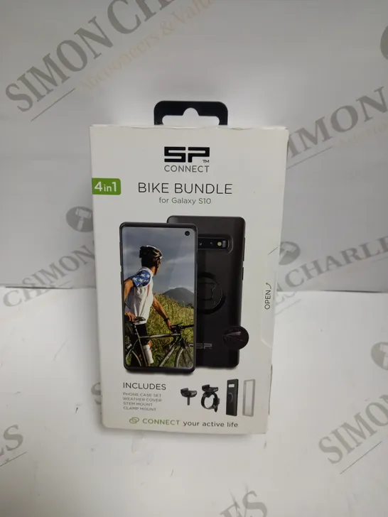 SP CONNECT BIKE BUNDLE FOR GALAXY S10 INCLUDES - PHONE CASE SET, WEATHER COVER, STEM MOUNT, CLAMP MOUNT