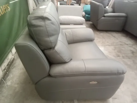 QUALITY ITALIAN DESIGNER PATRIZIO SMALL ARMS ELECTRIC RECLINER CHAIRS - ANTHRACITE GREY LEATHER