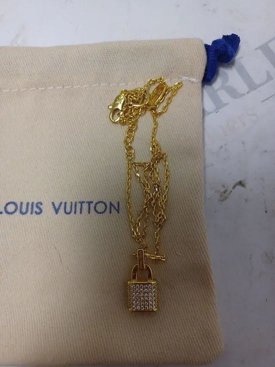 BOXED LOUIS VUITTON PADLOCK NECKLACE