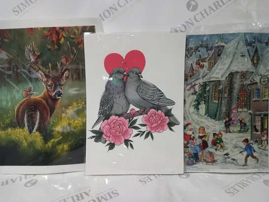 BOX OF APPROXIMATELY 10 ASSORTED ART PRINTS OF VARIOUS SUBJECTS AND STYLES