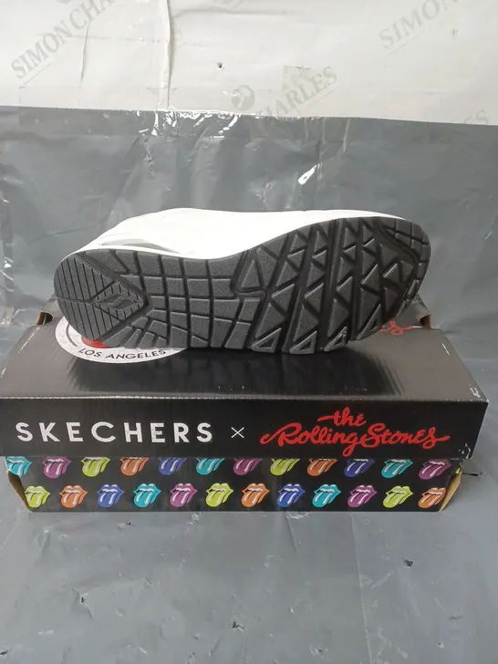 SKECHERS THE ROLLING STONES TRAINERS WHITE SIZE 6